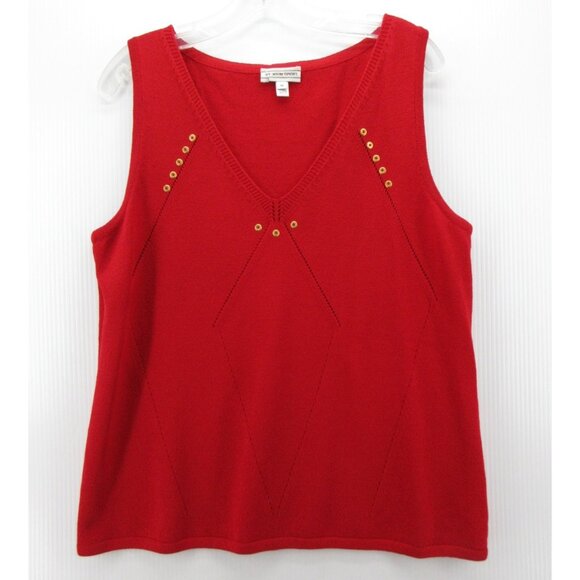 St John Sweater Medium Sport Wool Blend Vest Pullover Classic Knit - Picture 1 of 9
